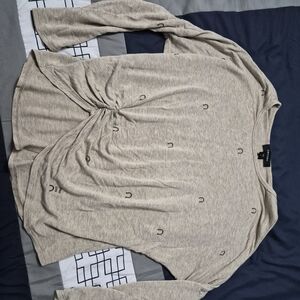 Karen Kane Beige Textured Top